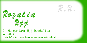 rozalia ujj business card